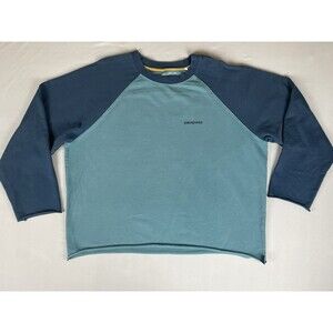 Patagonia Crewneck Sweatshirt Men's XXL Organic Cotton Big Logo Altered Hem Cuff